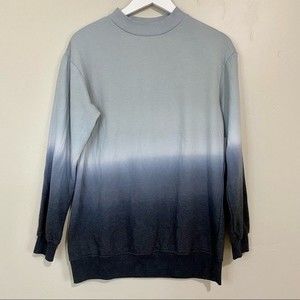BP. Women’s Dip Dye Casual Cotton Blend Pullover Black & Grey Size Small NWT